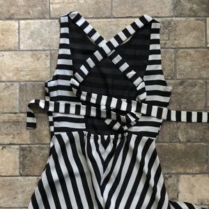 Striped Maxi Dress Tie Back